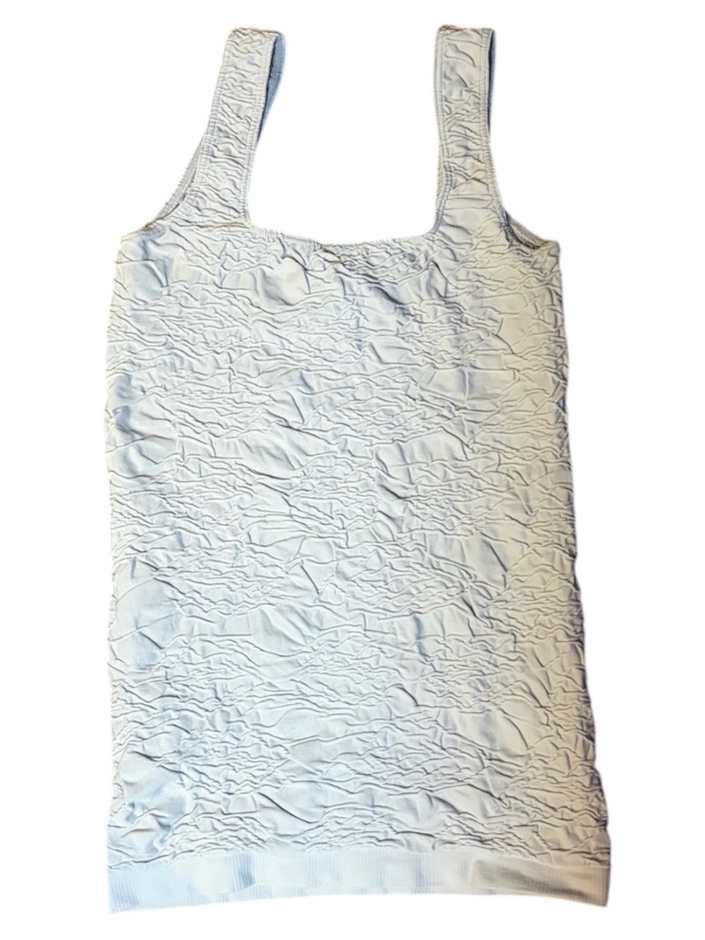 Gray crinkle tank